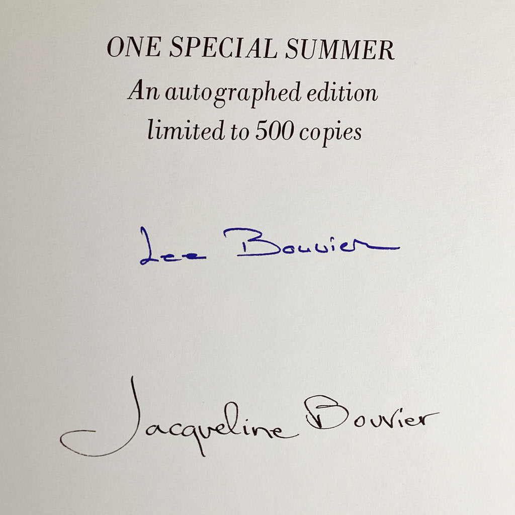 Jacqueline & Lee Bouvier Signed. "One Special Summer". Limited First Edition 500 Copies. 1974. Delacorte Press. Very Rare
