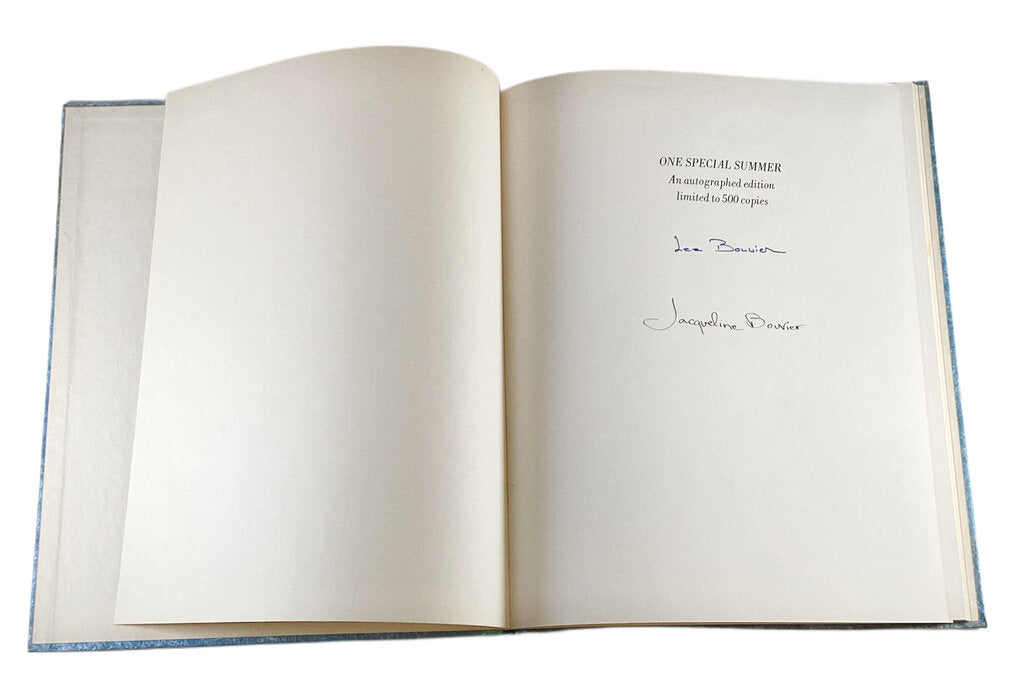 Jacqueline & Lee Bouvier Signed. "One Special Summer". Limited First Edition 500 Copies. 1974. Delacorte Press. Very Rare
