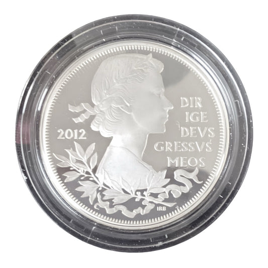 Royal Mint 2012 Elizabeth II Diamond Jubilee Five Pound Coin Silver Proof Boxed