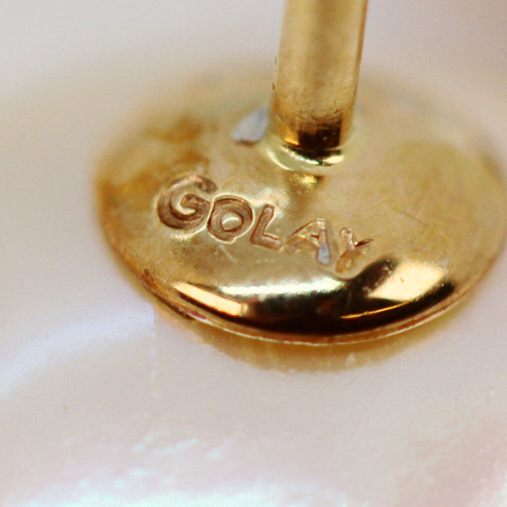 18Kt Gold Pearl & Diamond Earrings