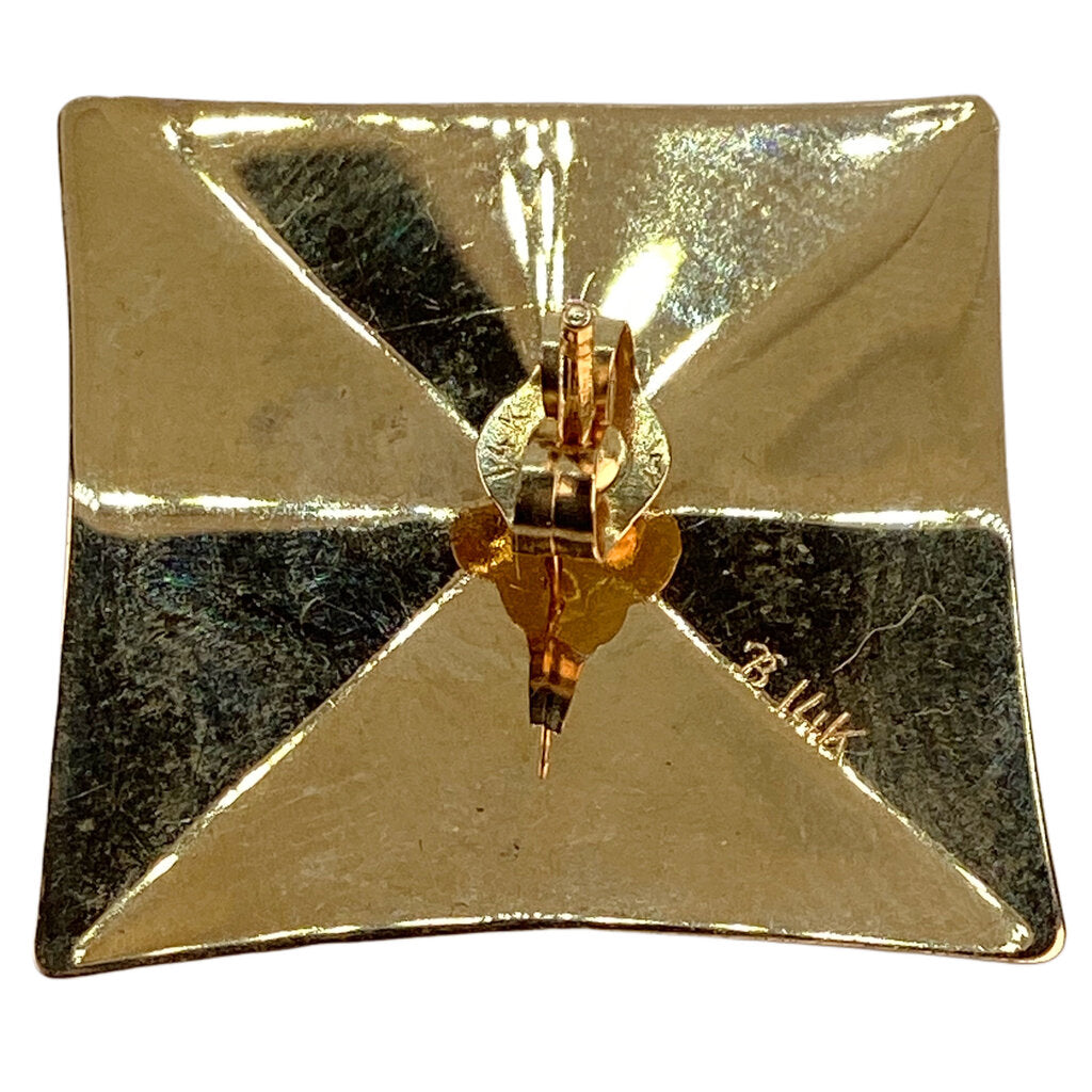 14Kt Gold Geometric Earrings