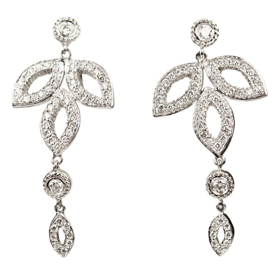 Diamond Earrings in 18Kt White Gold