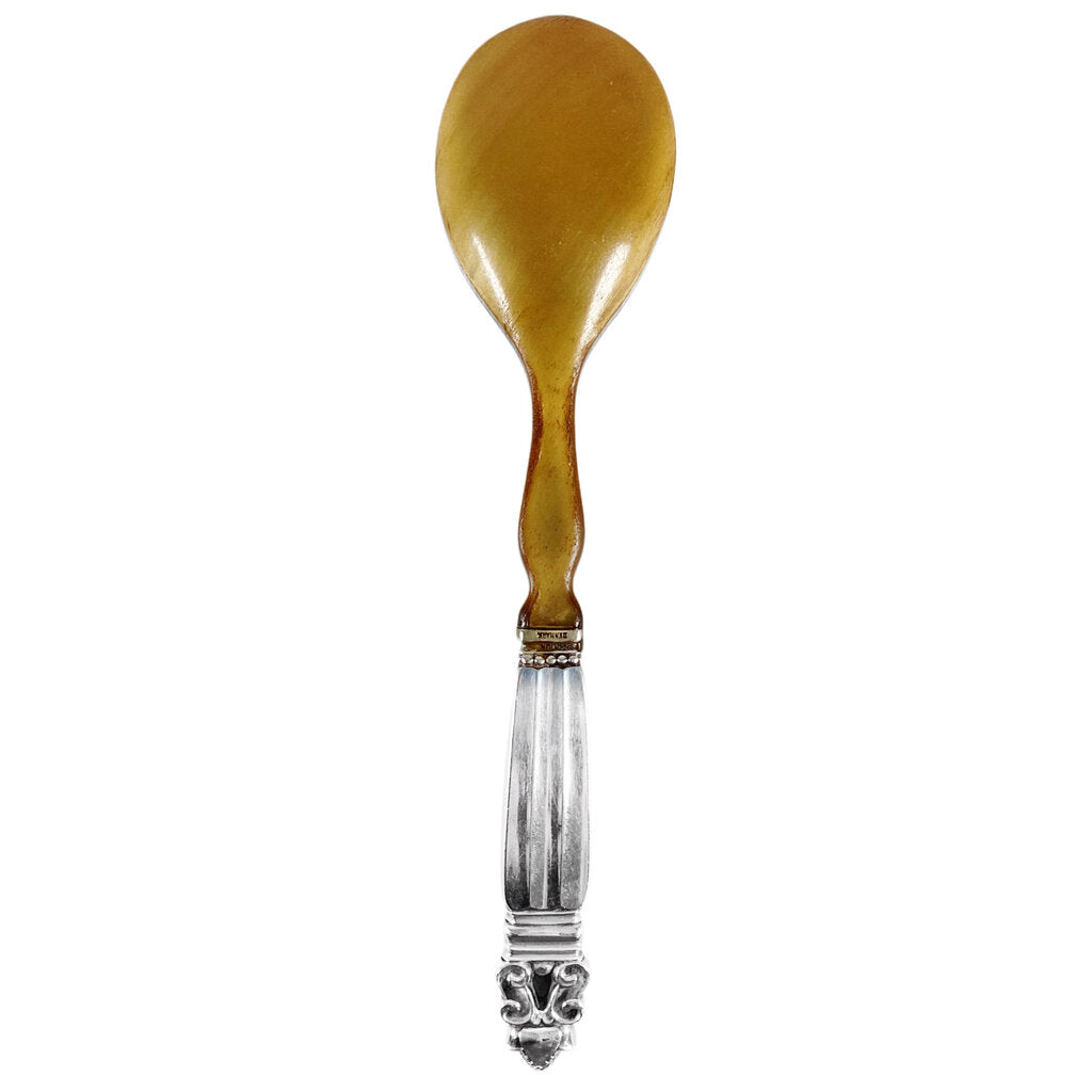 Georg Jensen & Johan Rohde Sterling "Acorn" Serving Horn Spoon