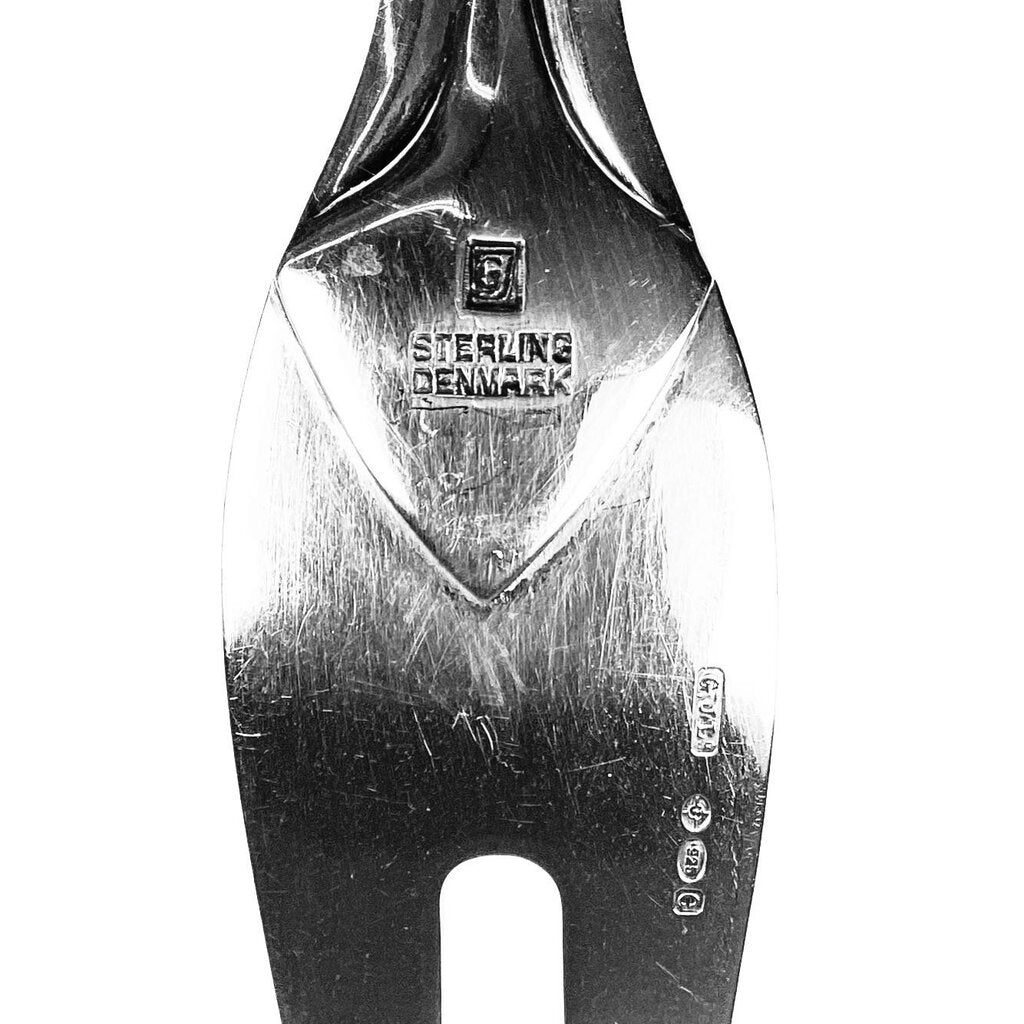 Georg Jensen Sterling "Agave Elsinore" Cold Cut Fork