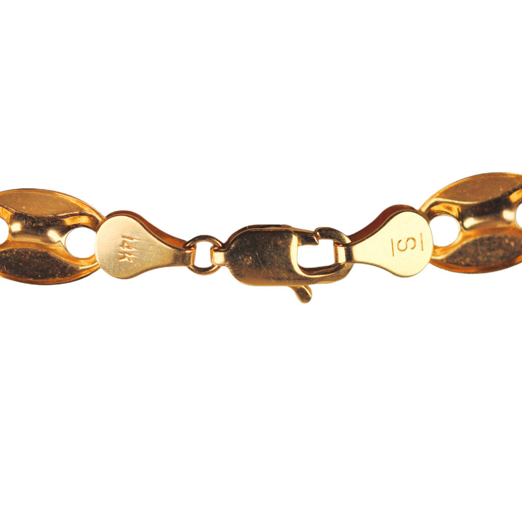 14Kt Gold Horsebit Chain Necklace