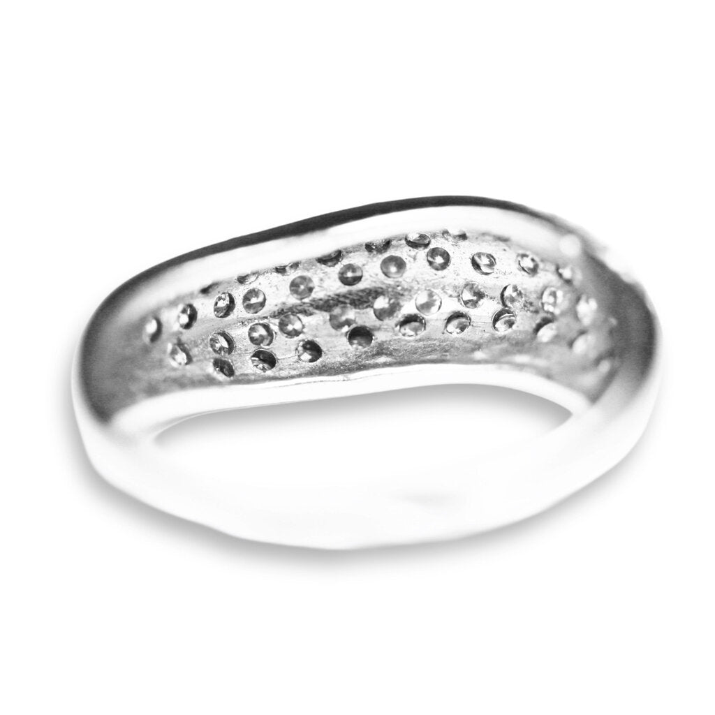 Diamond Bombe Ring in 14Kt White Gold