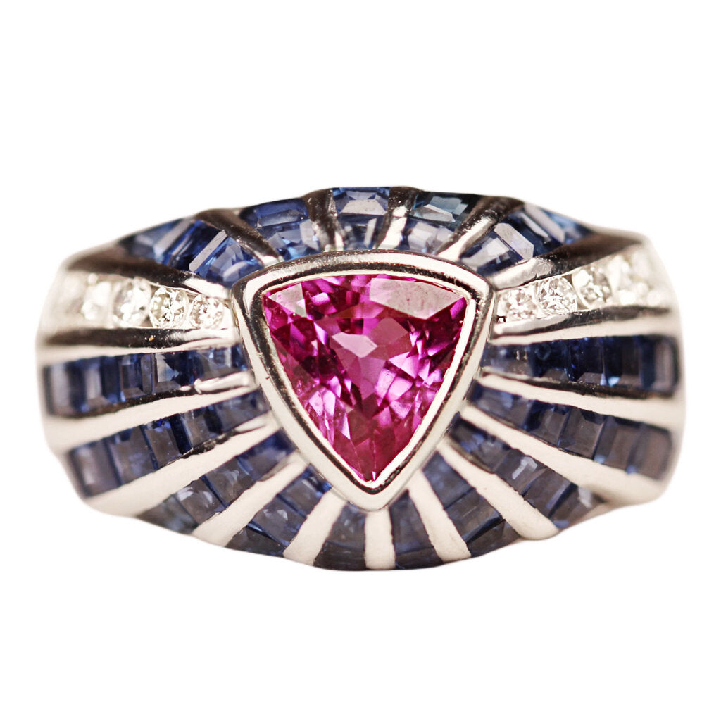 Le Vian Pink & Blue Sapphire & Diamond Ring
