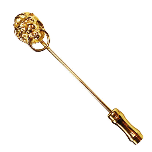 14Kt Gold Lion Stick Pin