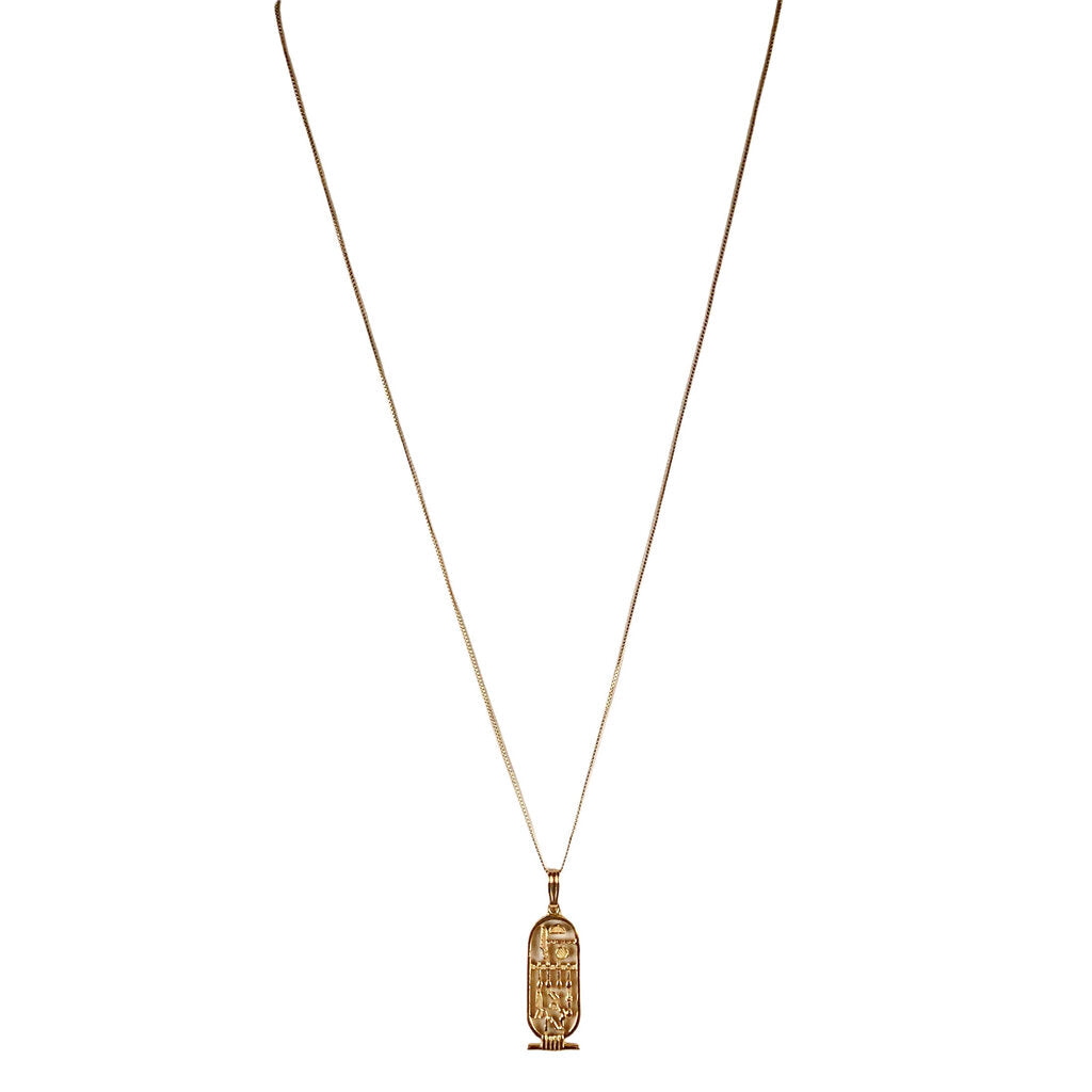 Egyptian Cartouche Pendant in 14Kt Gold
