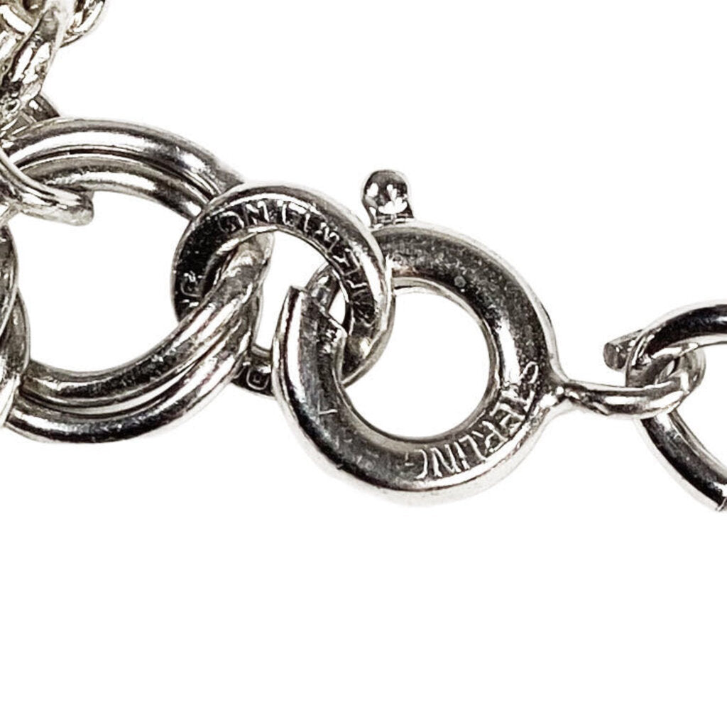 Vintage Sterling Charm Bracelet w/18 Charms