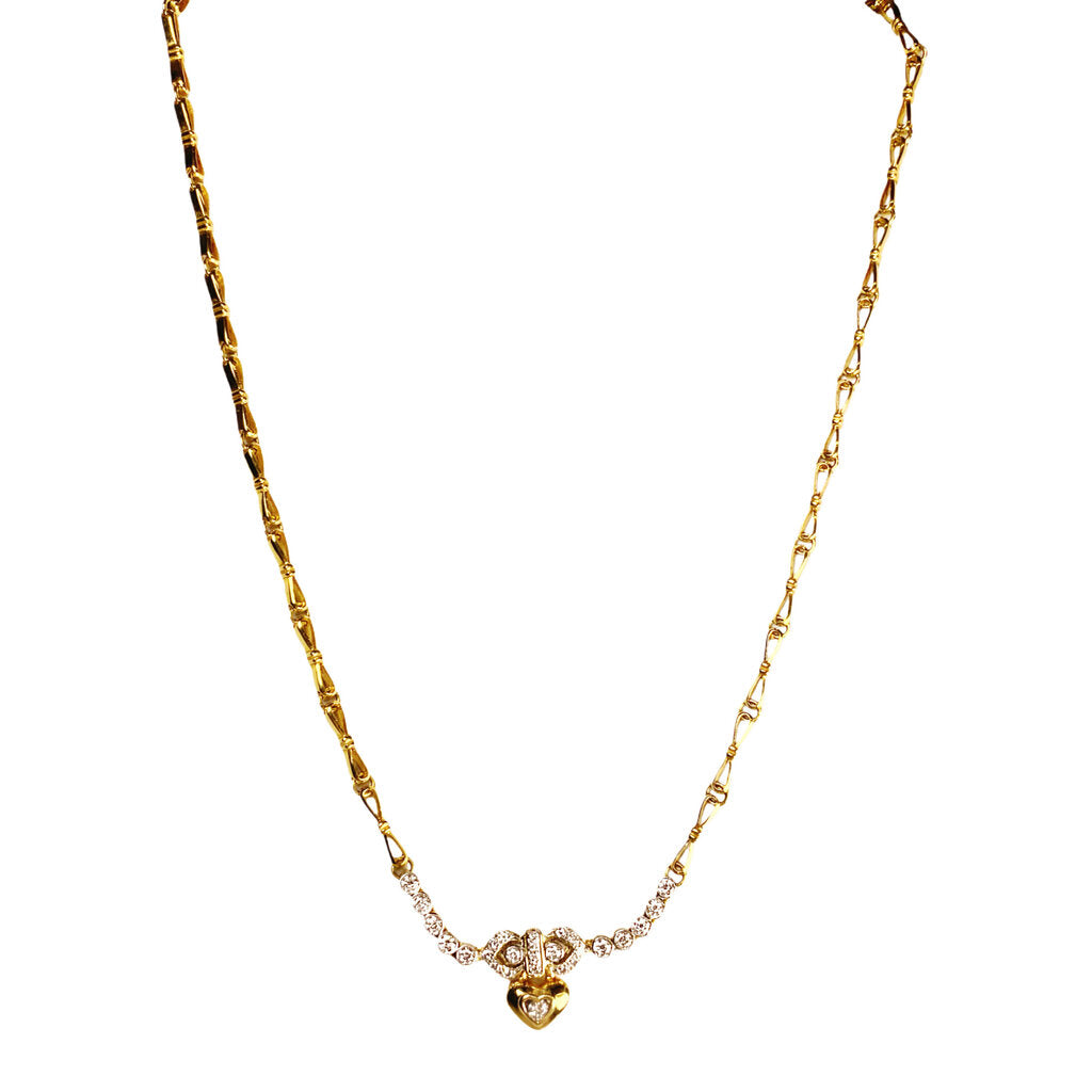 22Kt Gold (Tested) and Diamond Necklace