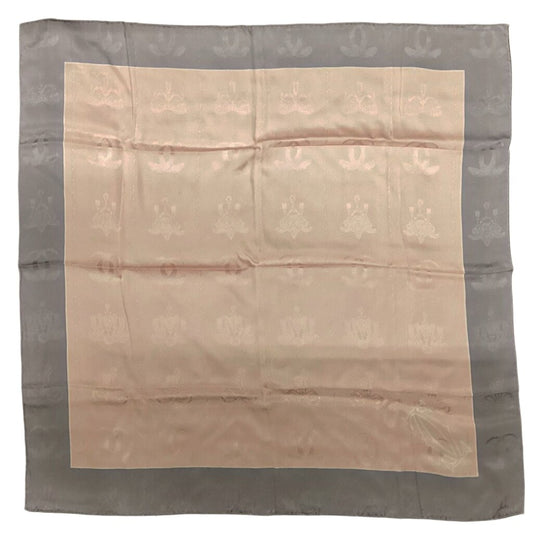 Cartier Jacquard Pink & Gray Silk Scarf