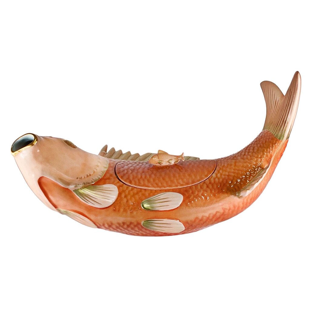 Mottahedeh Porcelain Carp Tureen
