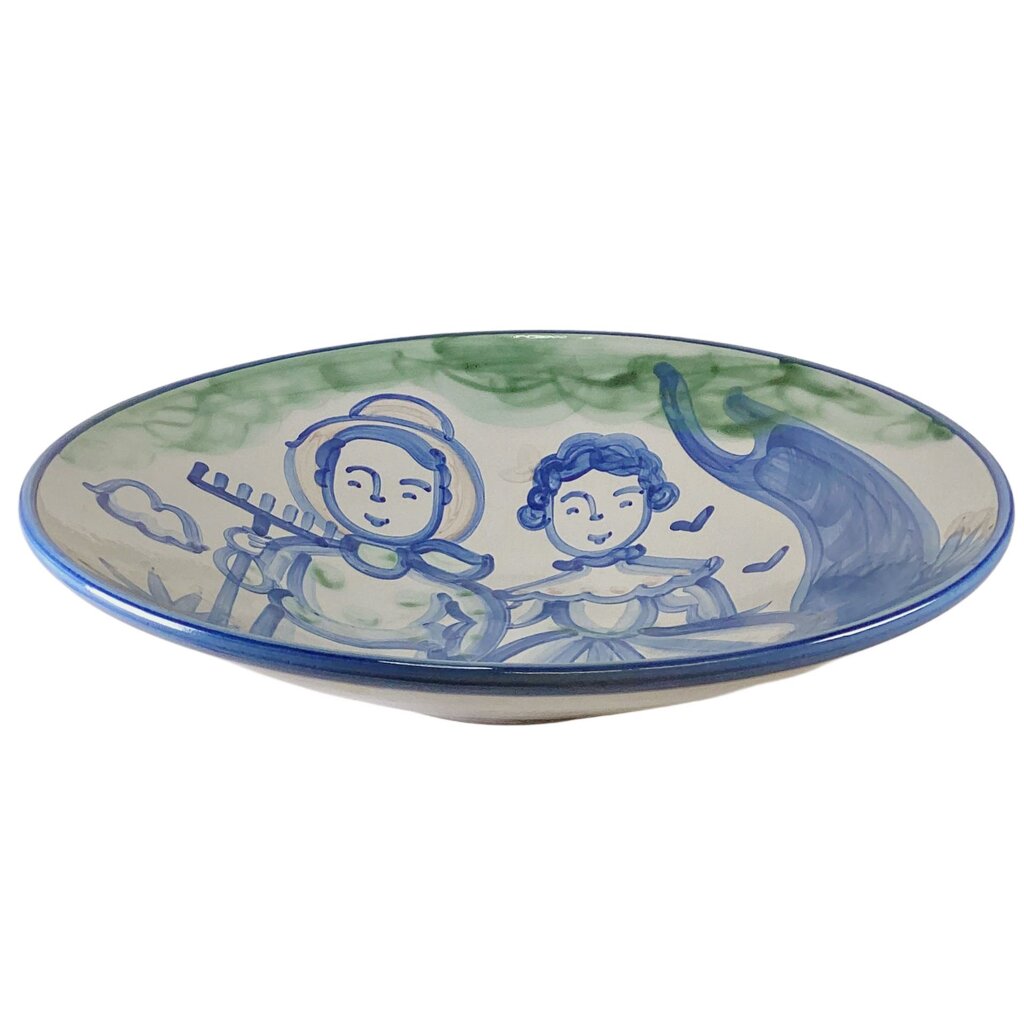 M A Hadley Wedding Bowl w Farmer & Wife