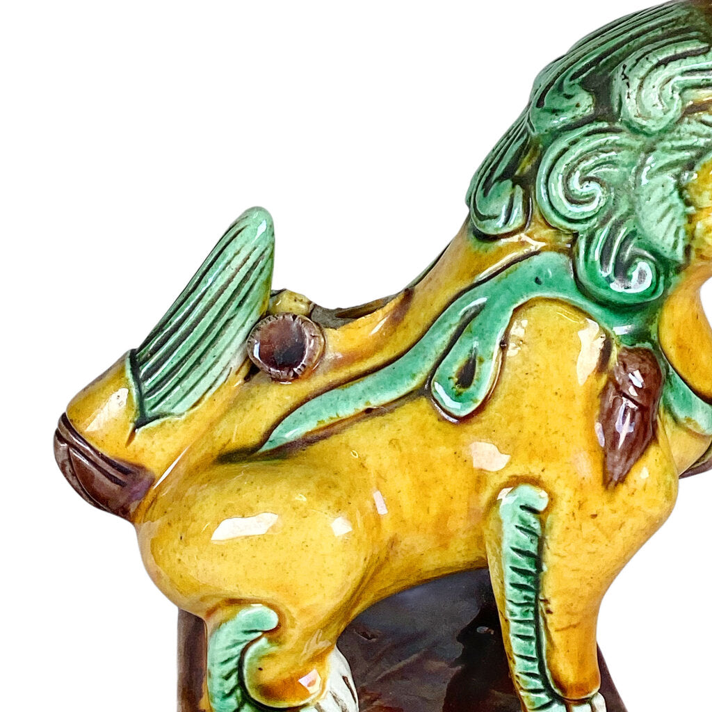 Sancai Glazed Foo Dog Pair. Early 20th c.