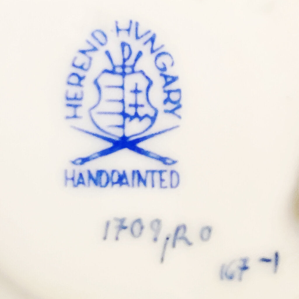 Herend Rothschild Bird Flat Demitasse Cup & Saucer Set