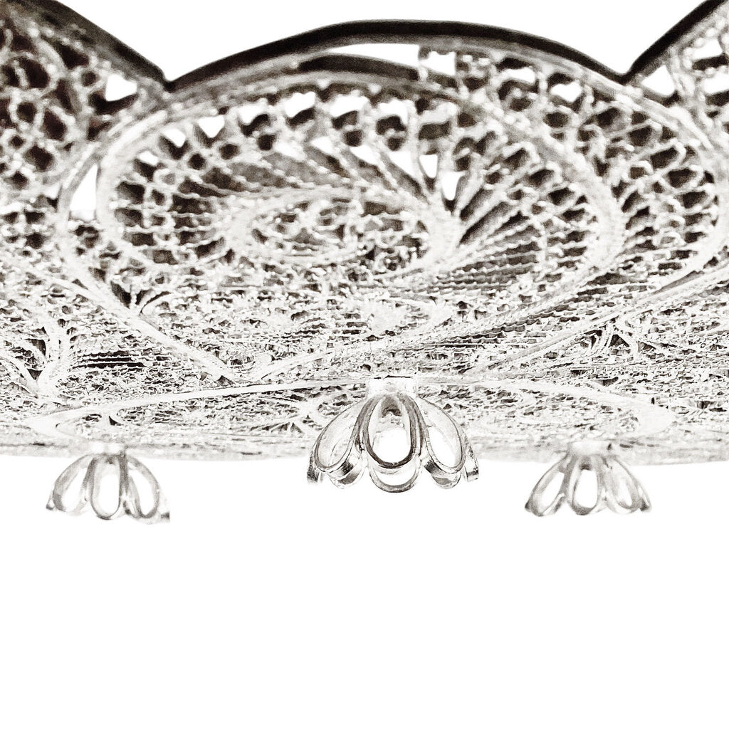 Indonesian Filigree Footed Plate