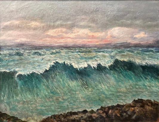 William Sherry. Coastal Scene. Oil on Canvas.