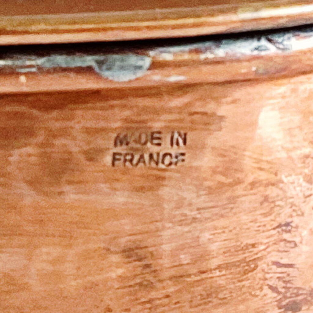 Vintage French Copper Saucepan w Lid