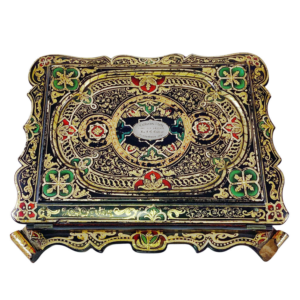 Mid 19th c. Hand Painted Travel Writing Desk