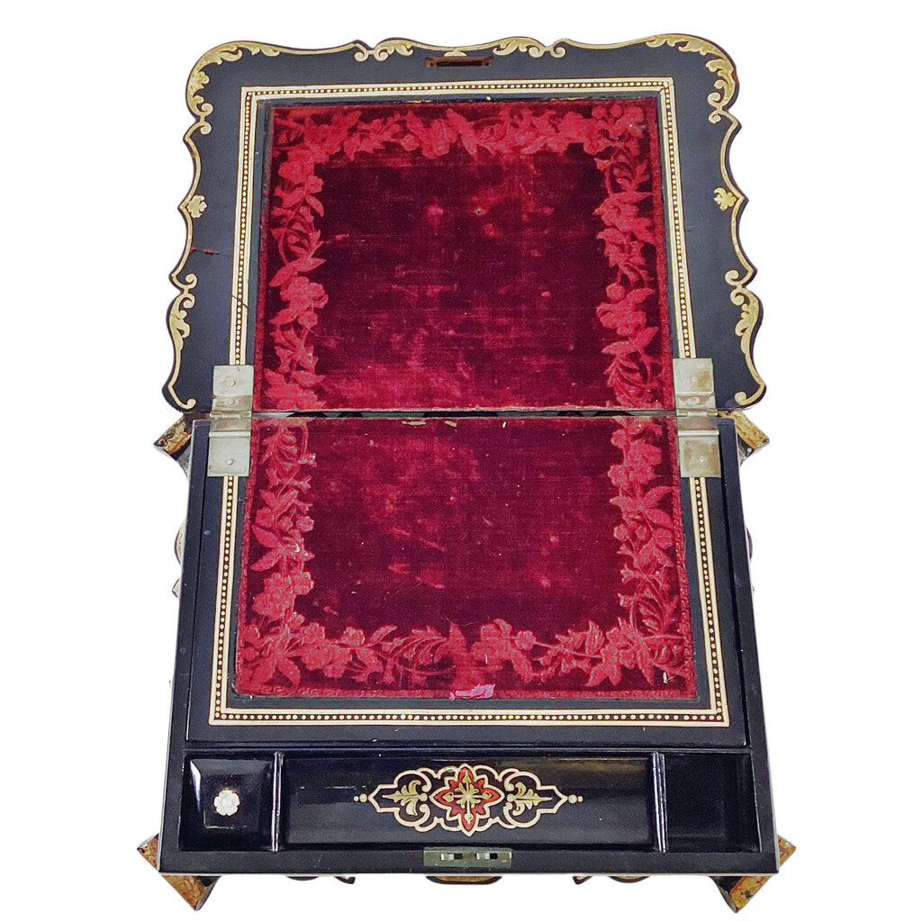 Mid 19th c. Hand Painted Travel Writing Desk