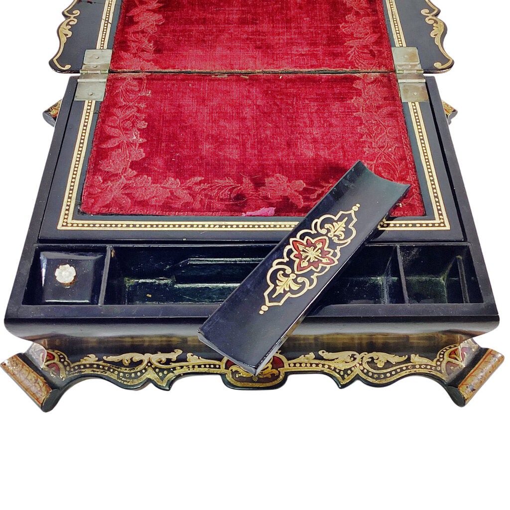 Mid 19th c. Hand Painted Travel Writing Desk