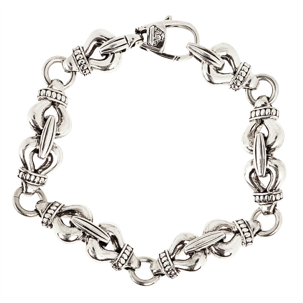 Lagos Sterling Fancy Link Chain Bracelet