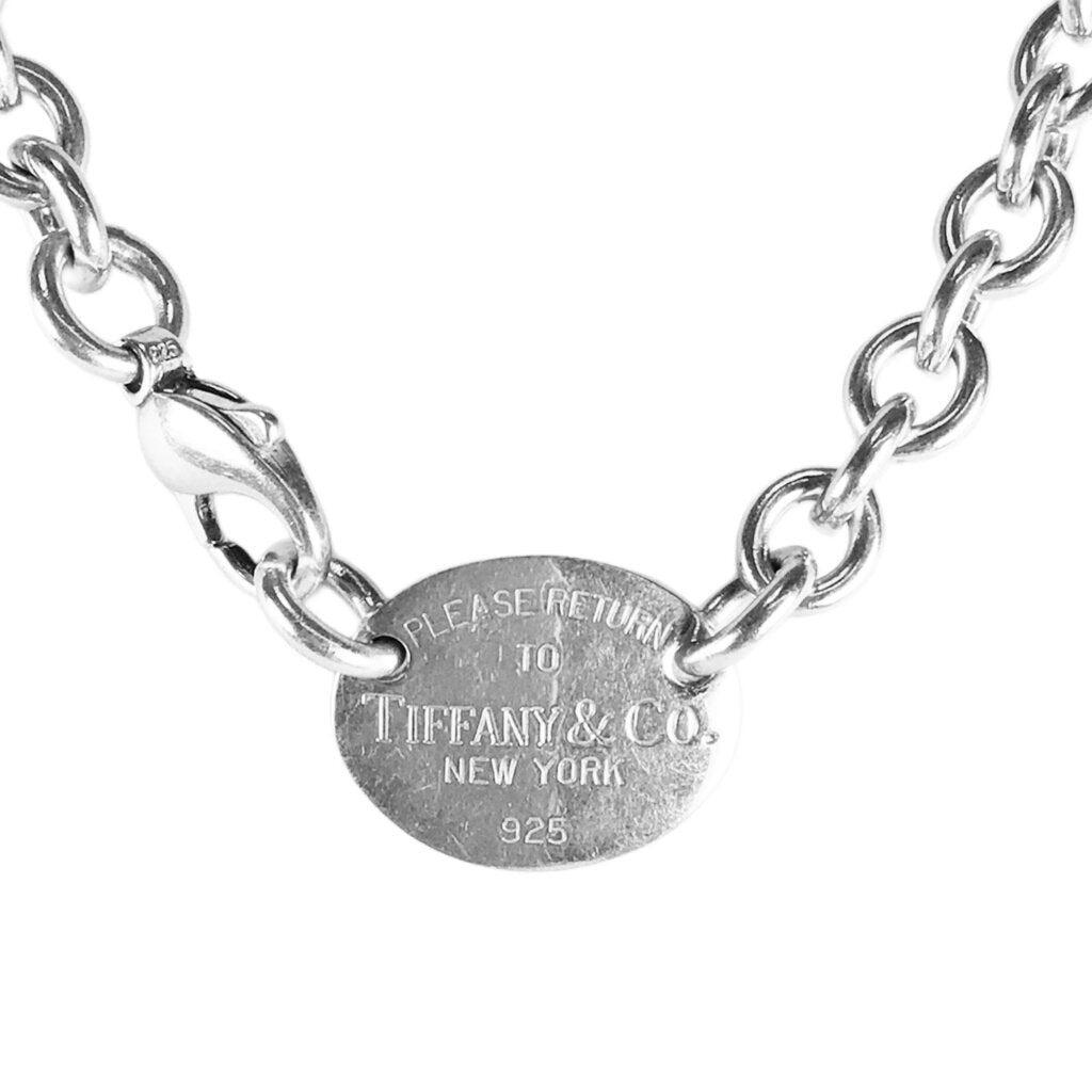 Return to Tiffany Oval Tag Sterling Chain Necklace