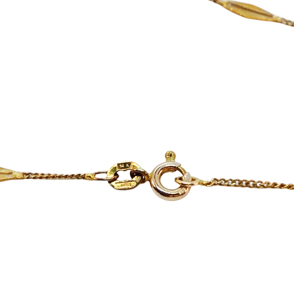 Italy 14Kt Fancy Link Chain Necklace