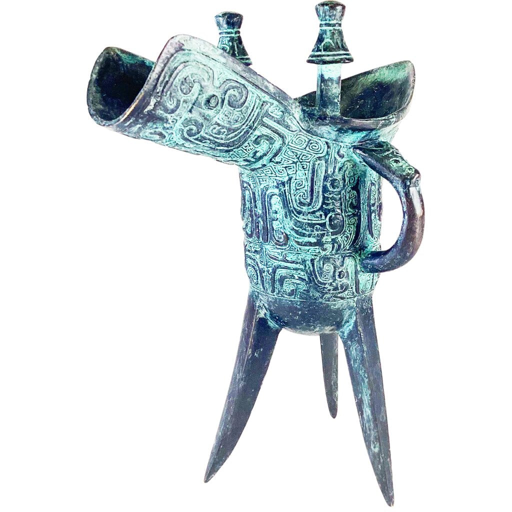 Bronze Cast Tripod Drinking Vessel