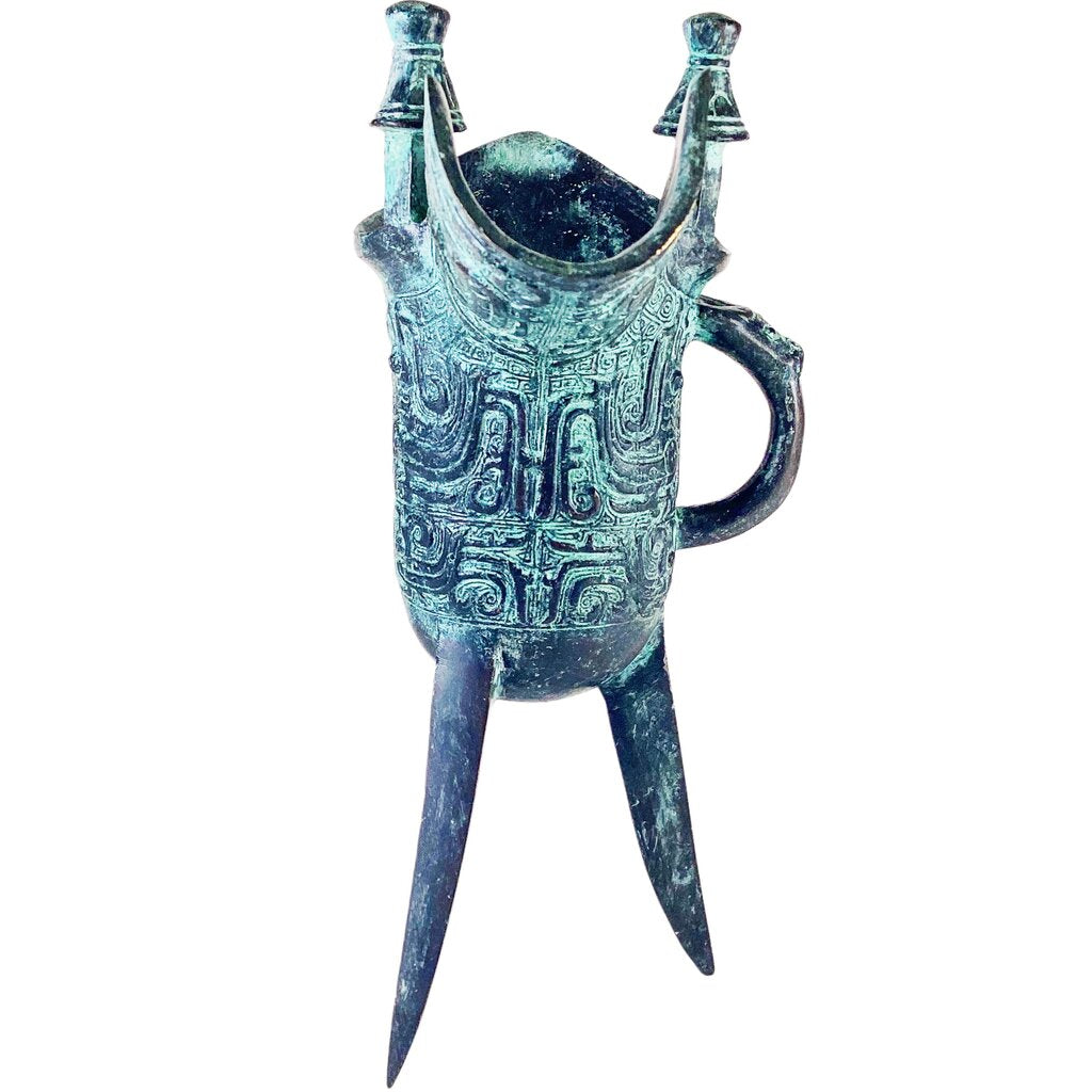 Bronze Cast Tripod Drinking Vessel