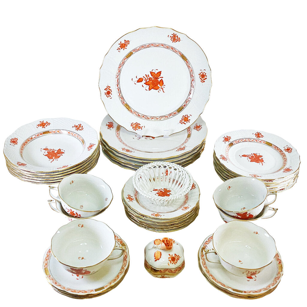 Herend "Chinese Bouquet Rust" 38 Piece Set