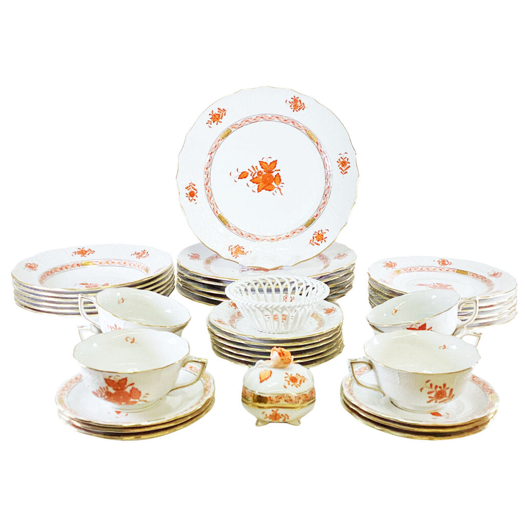 Herend "Chinese Bouquet Rust" 38 Piece Set