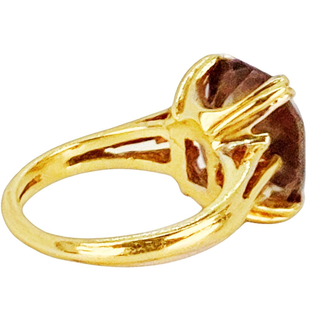 Vintage Smoky Quartz Ring Mounted in 14Kt