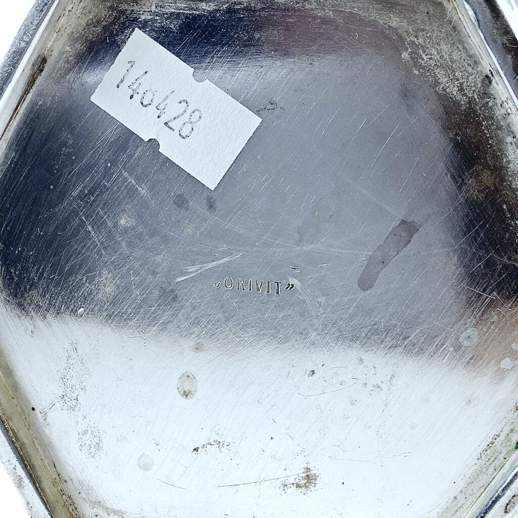 Art Nouveau Orivit Jugendstil Biscuit Barrell w Under-Plate