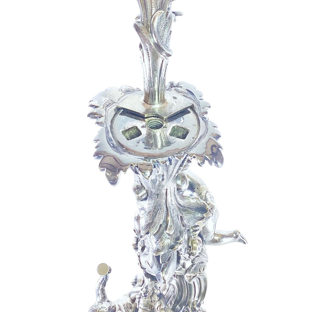 Victorian Silver Plate Ornate Four Arm Candelabrum