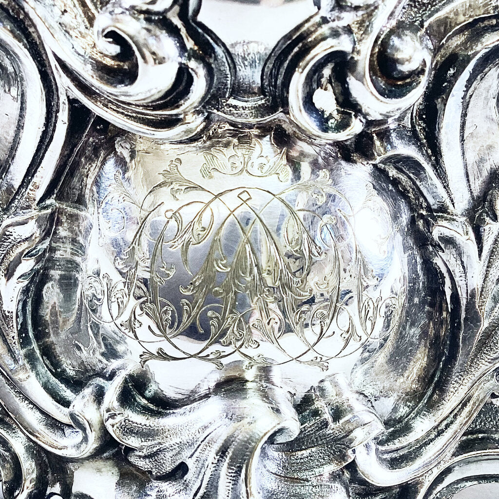 Victorian Silver Plate Ornate Four Arm Candelabrum