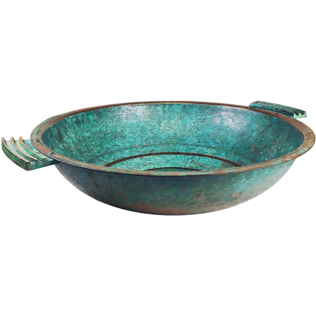 Carl Sorensen Bronze Verdigris Art Deco Fruit Bowl