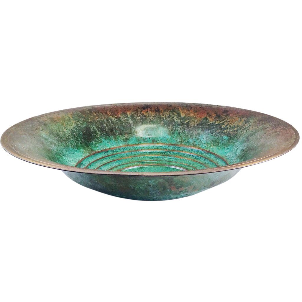 Carl Sorensen Bronze Verdigris Fruit Bowl