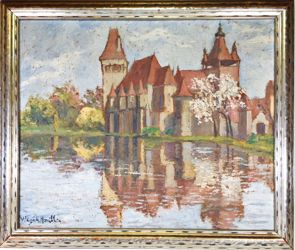 Hildegard Hamilton. Hungarian Castle, Budapest. Oil on Canvas