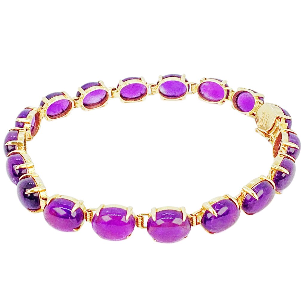 Victorian Amethyst & 14Kt Gold Bracelet