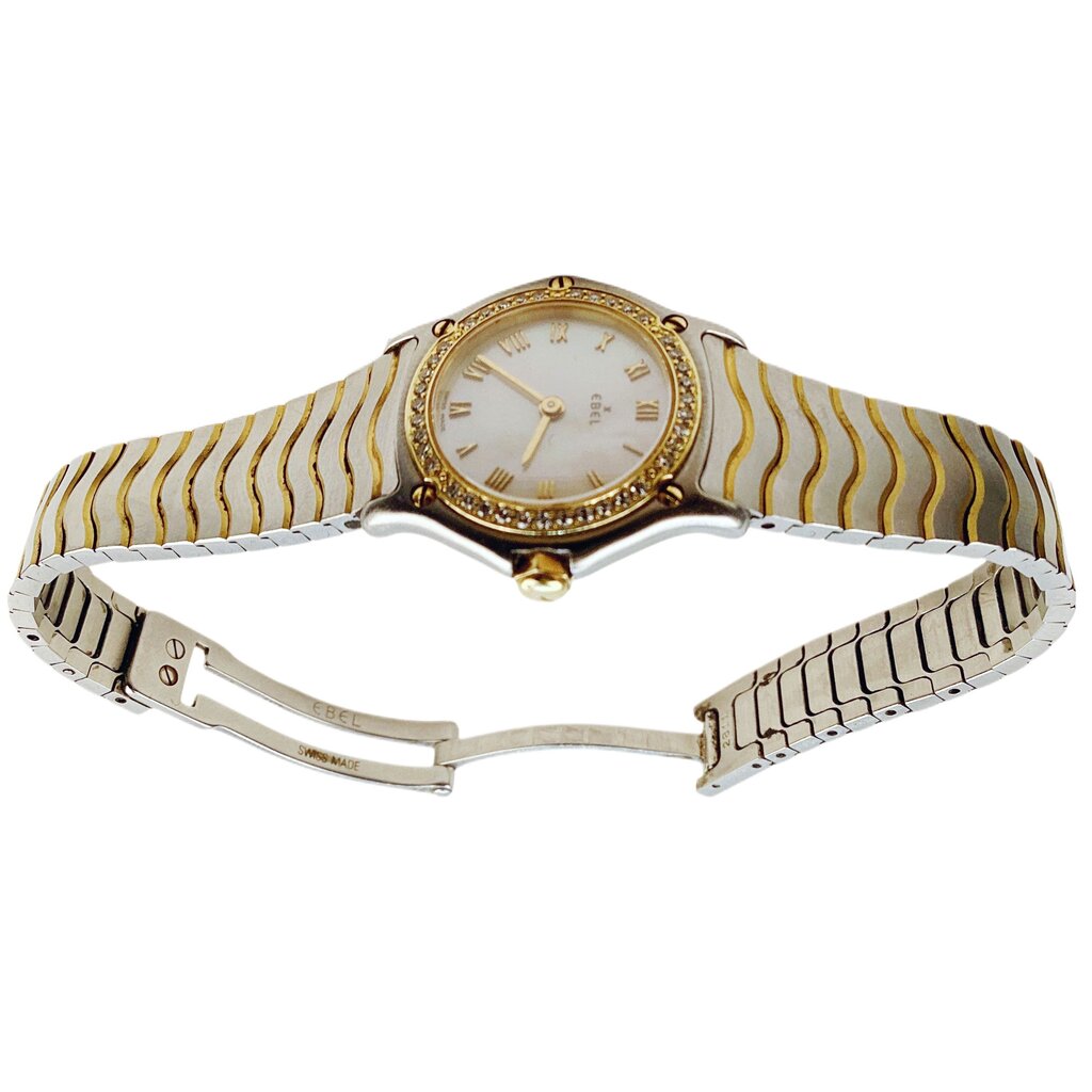 EBEL18Kt Gold & Diamond Watch w Stainless Steel Band