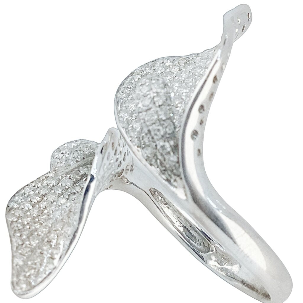 18Kt & Diamond Lily Custom Ring