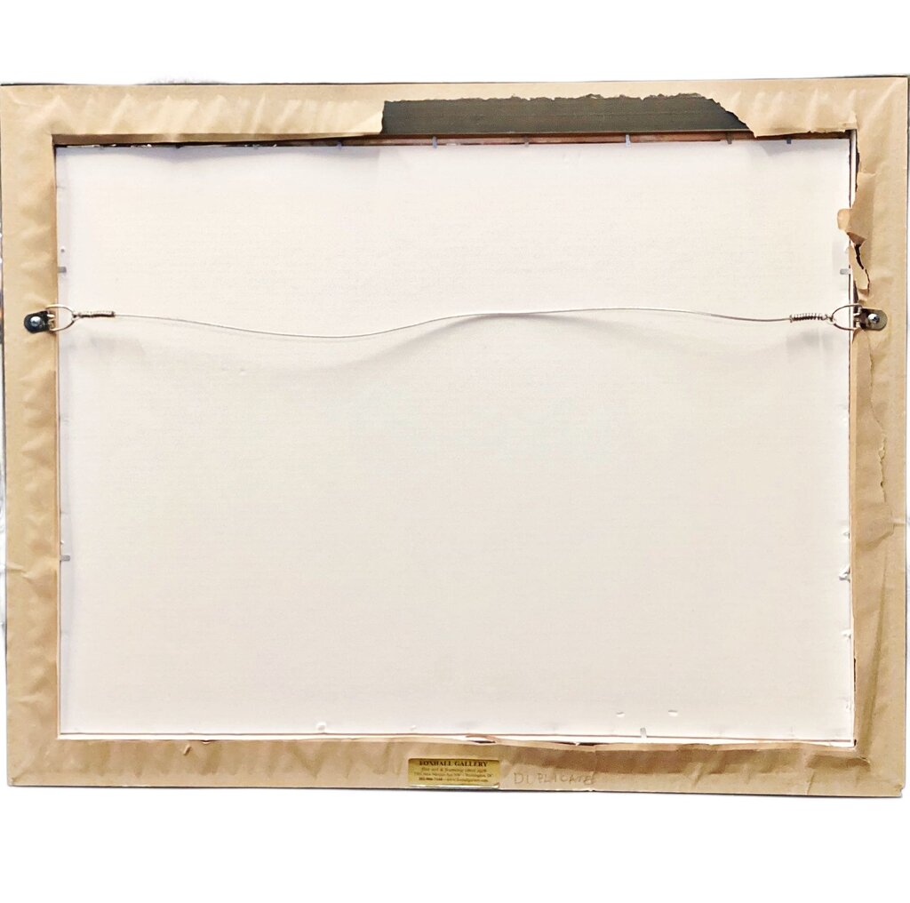 Antique Lithograph of Winslow Homer's "Fly Fishing, Saranac Lake".