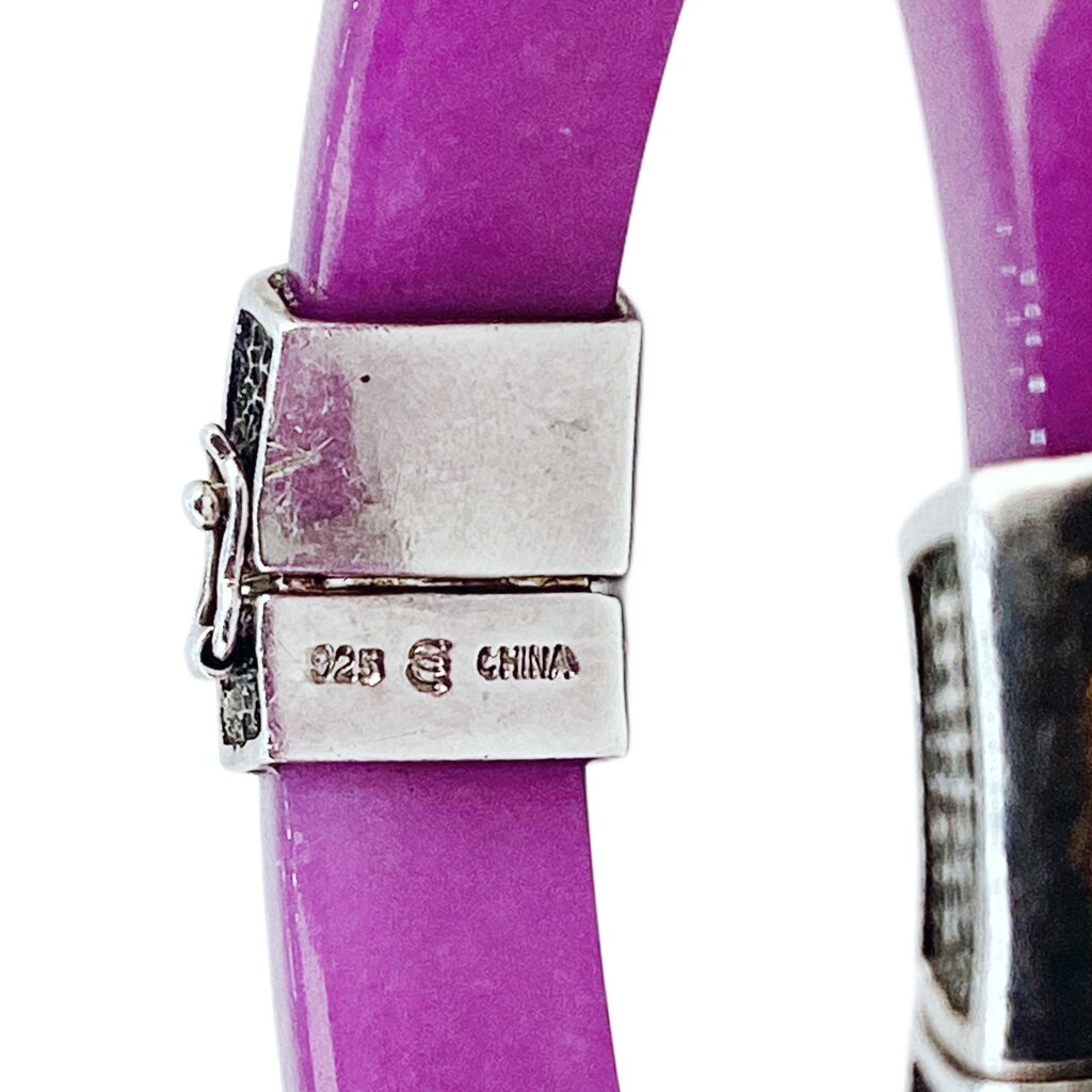 Purple Hinged Bangel w Sterling Clasp