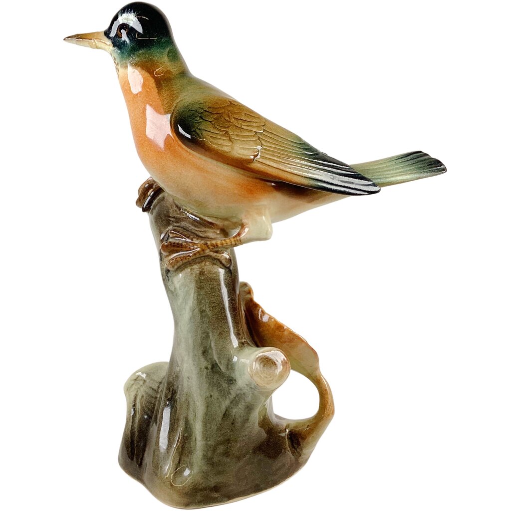 Robin on Branch Porcelain Figurine