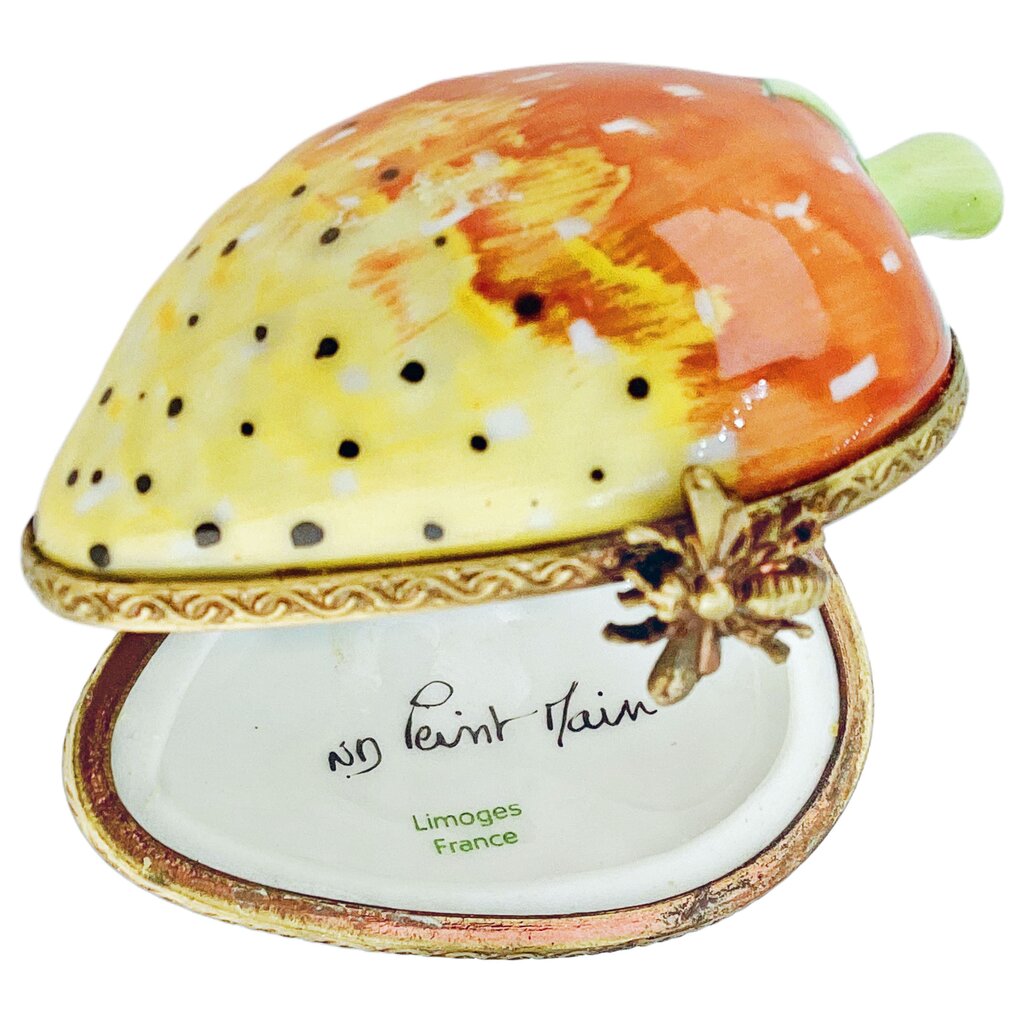 Vintage Hand Painted Limoges "Strawberry" Trinket Box