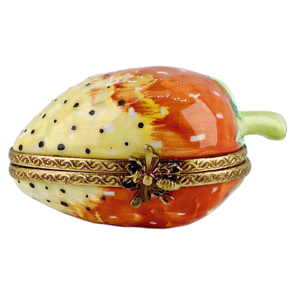 Vintage Hand Painted Limoges "Strawberry" Trinket Box