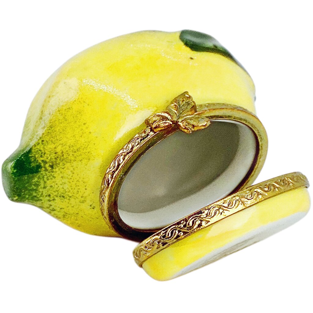 Vintage Hand Painted Limoges "Lemon" Trinket Box