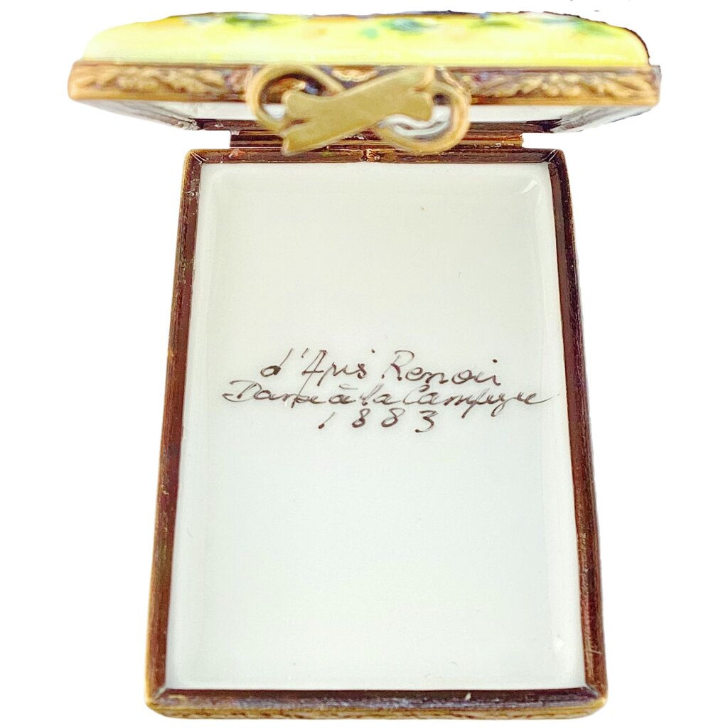 Vintage Hand Painted Limoges "Danse a la Campagne" Trinket Box